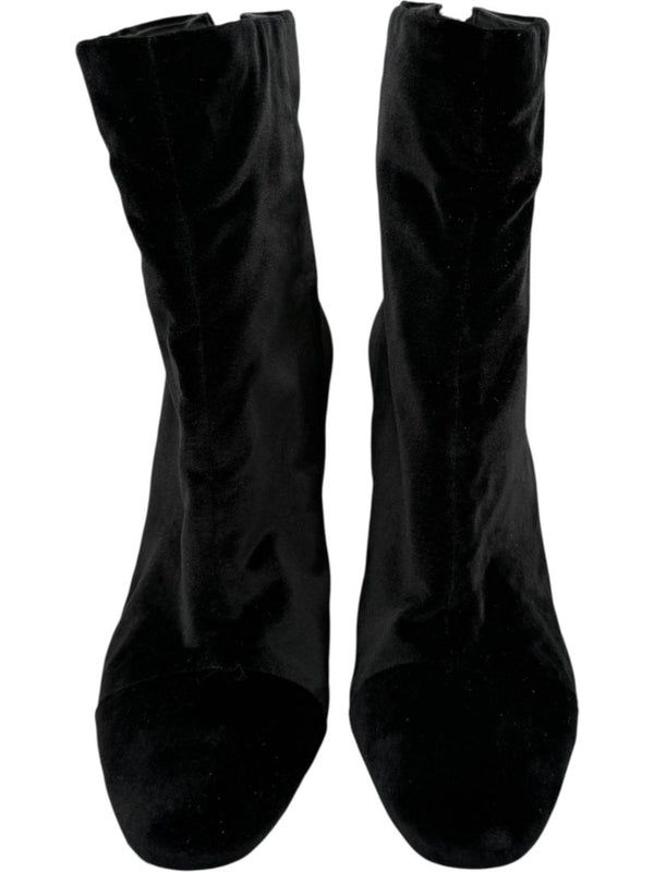 Alexandre Birman Black Velvet Booties – Size 39.5