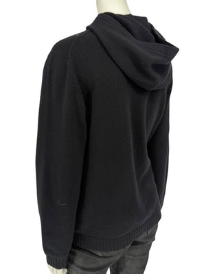 Brunello Cucinelli Black Wool & Cashmere Hoodie – Size M