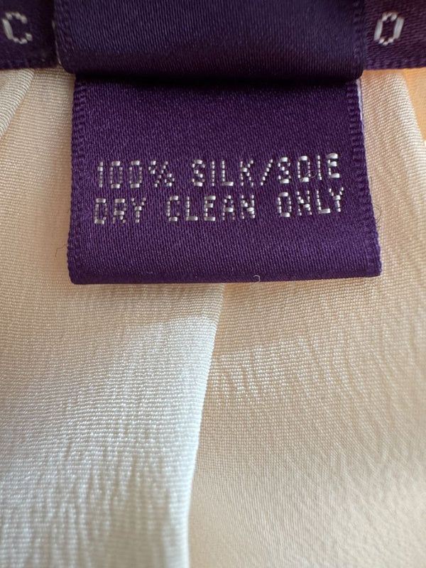 Ralph Lauren Collection Ivory Silk Pleated Palazzo Pants – Size 12