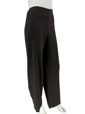 Armani Collezioni Charcoal Wide-Leg Trousers – Size 12