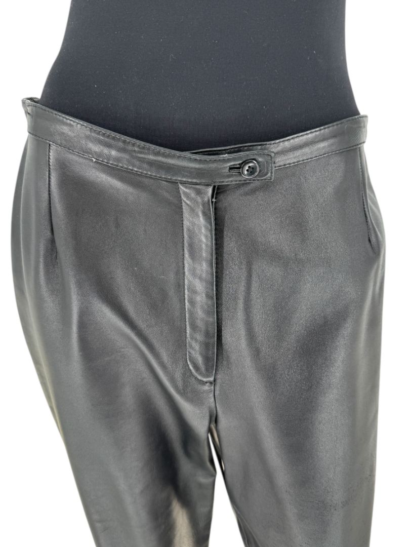 Valerie Stevens Black Genuine Leather Pants – Size 10