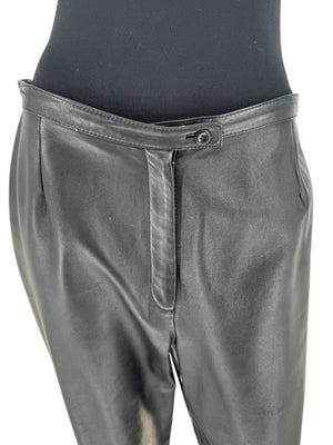 Valerie Stevens Black Genuine Leather Pants – Size 10