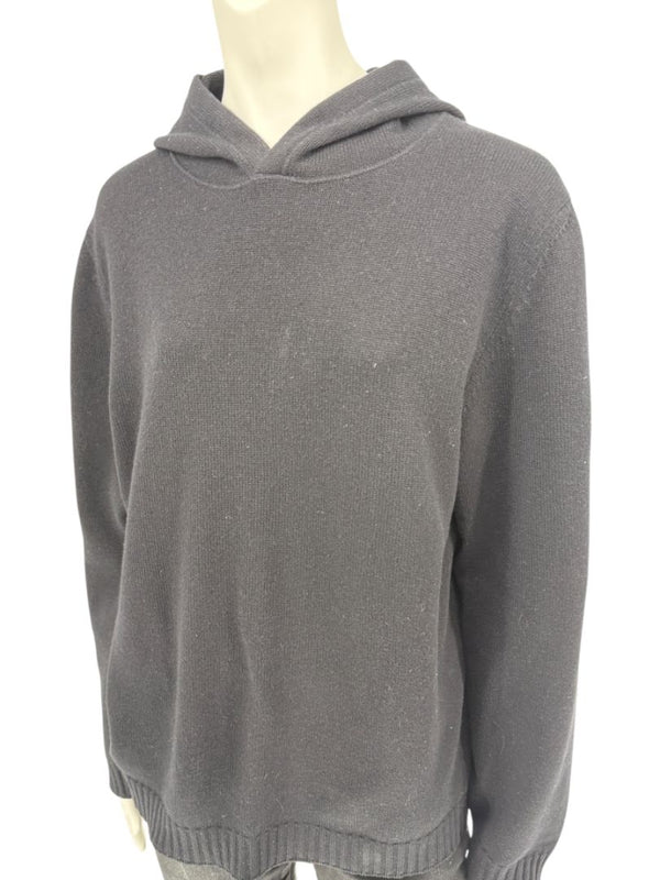 Brunello Cucinelli Black Wool & Cashmere Hoodie – Size M