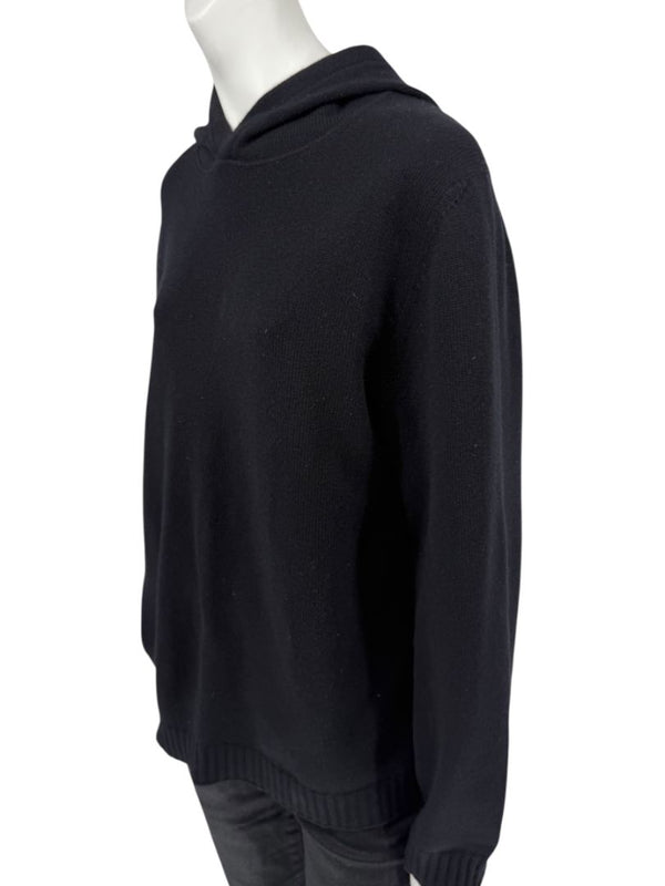 Brunello Cucinelli Black Wool & Cashmere Hoodie – Size M