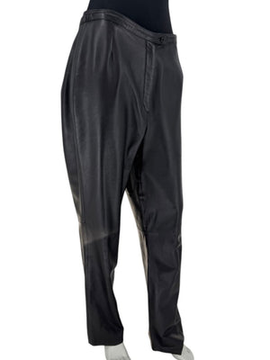 Valerie Stevens Black Genuine Leather Pants – Size 10