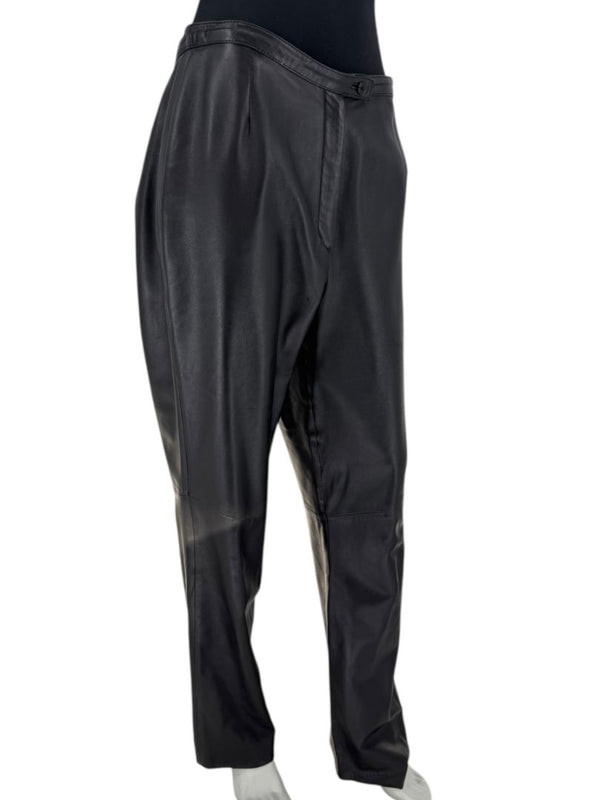 Valerie Stevens Black Genuine Leather Pants – Size 10