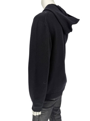 Brunello Cucinelli Black Wool & Cashmere Hoodie – Size M