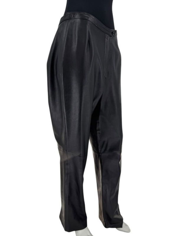 Valerie Stevens Black Genuine Leather Pants – Size 10