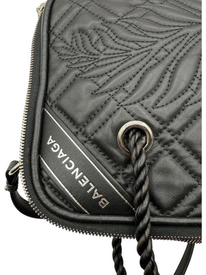 Balenciaga Quilted Blanket Square 2WAY Handbag - Black