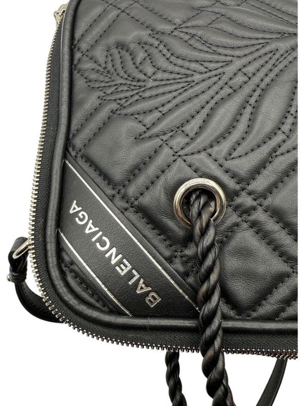 Balenciaga Quilted Blanket Square 2WAY Handbag - Black