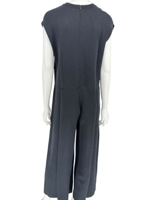 Balenciaga Black Sleeveless Wide-Leg Jumpsuit – Size FR 36