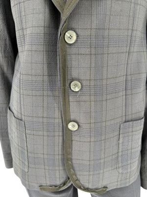 Lanvin ♥ H&M Men’s Blue Plaid Wool Suit – Size EU 52 - Limited Edition – New with Tags