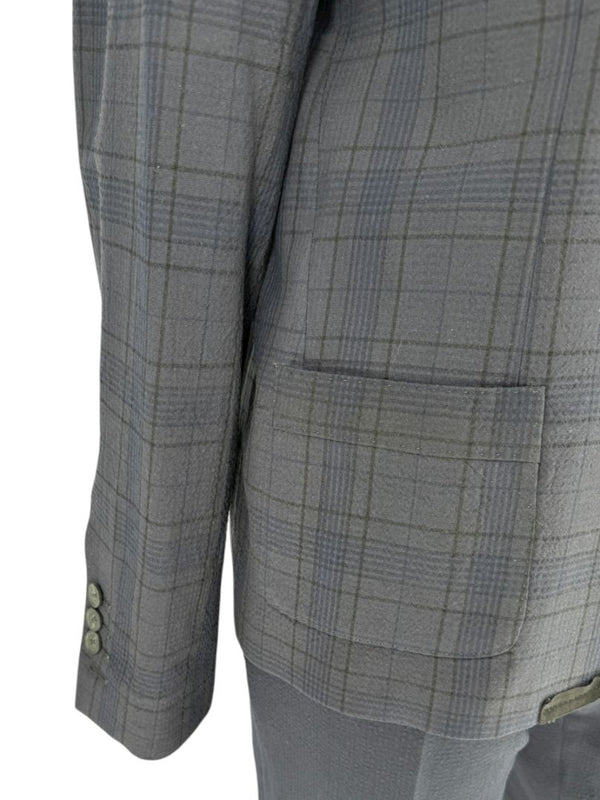 Lanvin ♥ H&M Men’s Blue Plaid Wool Suit – Size EU 52 - Limited Edition – New with Tags