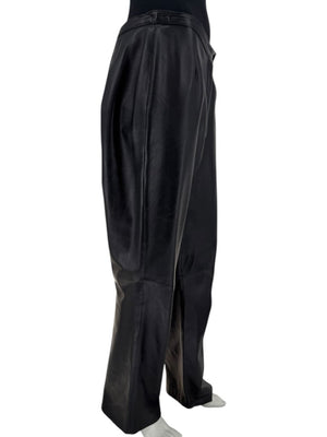 Valerie Stevens Black Genuine Leather Pants – Size 10