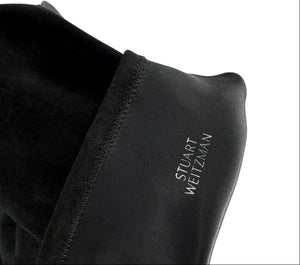Stuart Weitzman Black Suede Knee-High Heeled Boots – Size 8.5M