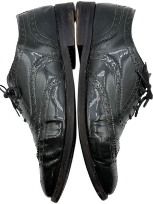 Church’s Deep Gray/Green Patent Leather Wingtip Brogue Oxfords – Size 40