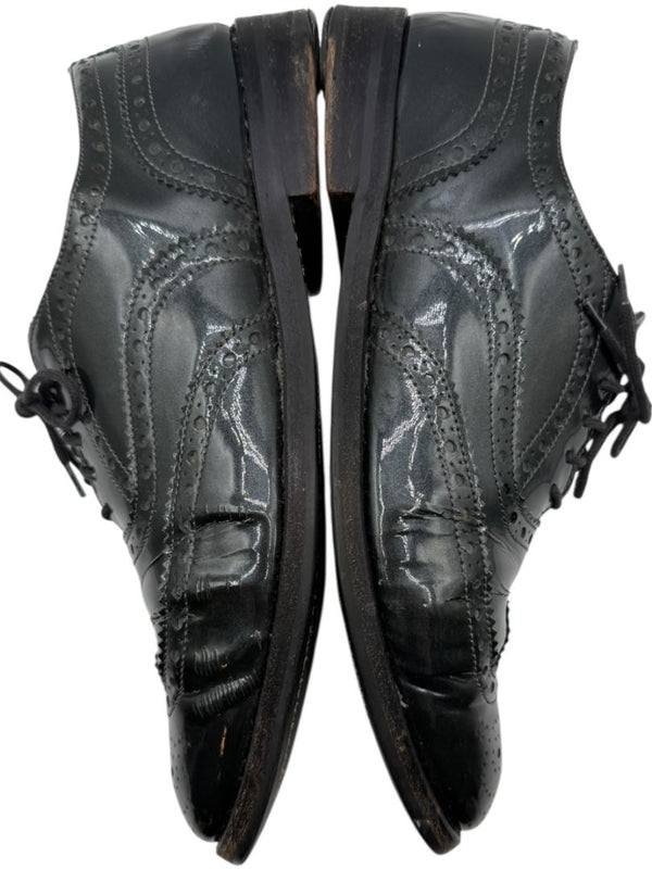 Church’s Deep Gray/Green Patent Leather Wingtip Brogue Oxfords – Size 40