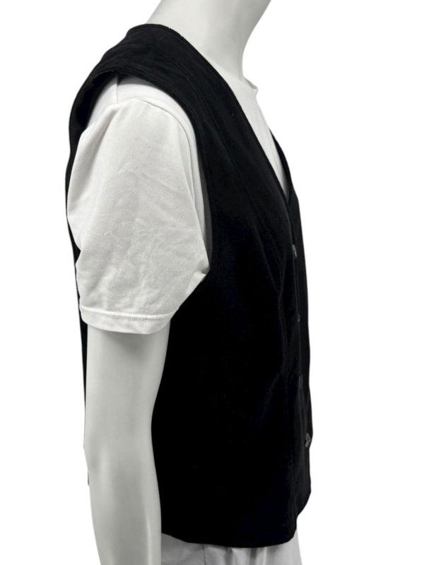 Dana B. and Karen Women’s Black Velvet Button-Front Vest – Size 12