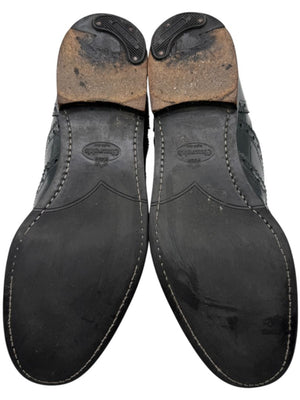 Church’s Deep Gray/Green Patent Leather Wingtip Brogue Oxfords – Size 40