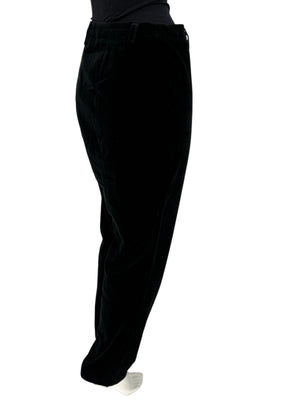 Linda Allard for Ellen Tracy Black Velvet Straight-Leg Trousers – Size 12