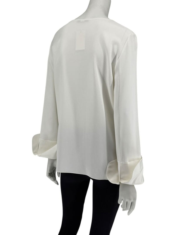 The Row Ivory Long Sleeve Blouse – Size 6