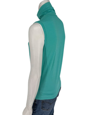 Les Copains Sleeveless Aqua Turtleneck Top – Size IT 46 (US L)