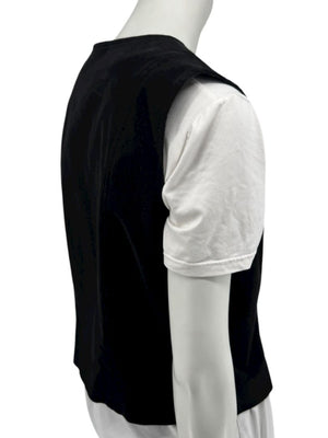 Dana B. and Karen Women’s Black Velvet Button-Front Vest – Size 12