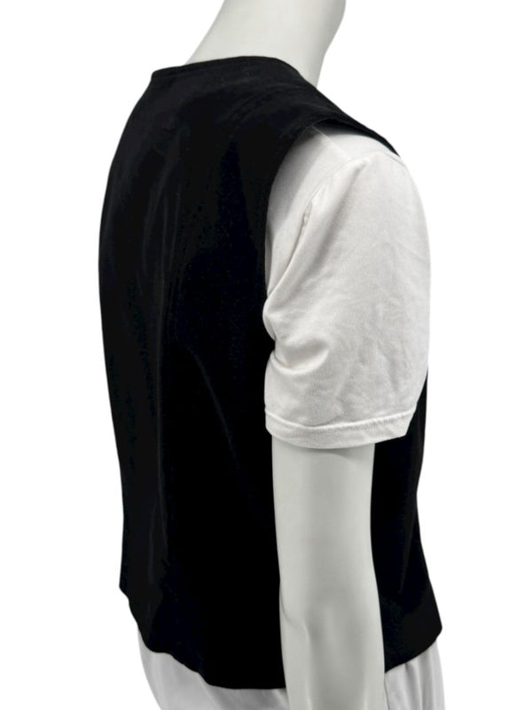 Dana B. and Karen Women’s Black Velvet Button-Front Vest – Size 12
