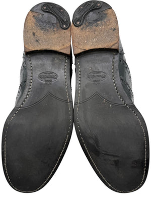 Church’s Deep Gray/Green Patent Leather Wingtip Brogue Oxfords – Size 40