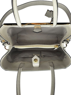 Fendi Vitello Elite 2Jours Tote in White