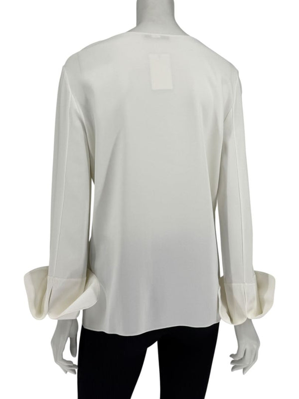 The Row Ivory Long Sleeve Blouse – Size 6