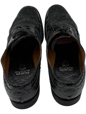 Church’s Deep Gray/Green Patent Leather Wingtip Brogue Oxfords – Size 40