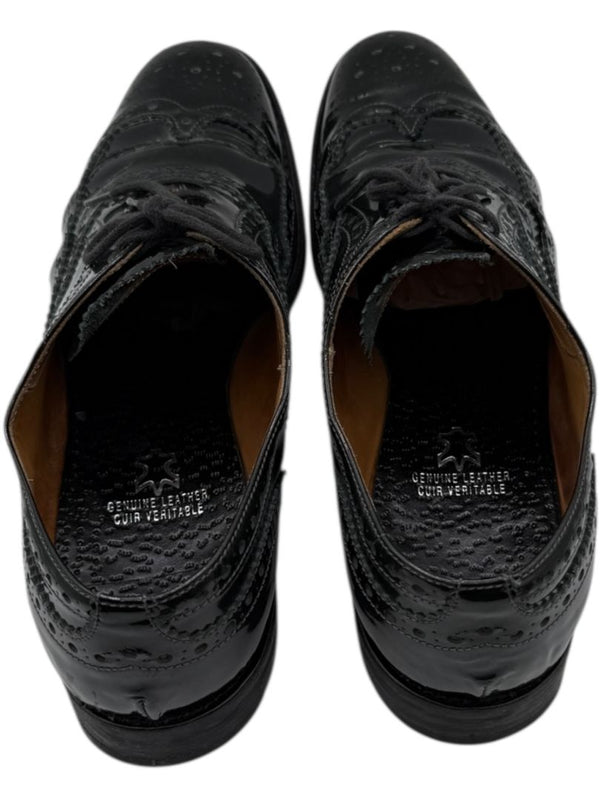 Church’s Deep Gray/Green Patent Leather Wingtip Brogue Oxfords – Size 40