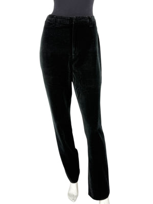 Linda Allard for Ellen Tracy Black Velvet Straight-Leg Trousers – Size 12