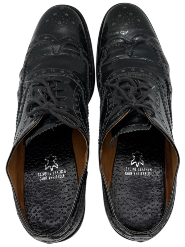 Church’s Deep Gray/Green Patent Leather Wingtip Brogue Oxfords – Size 40