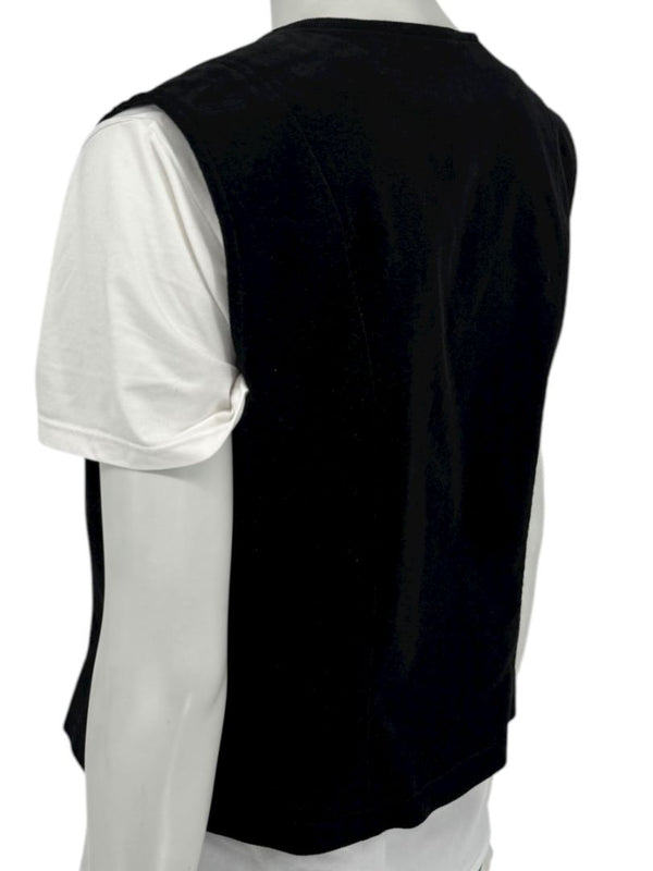 Dana B. and Karen Women’s Black Velvet Button-Front Vest – Size 12