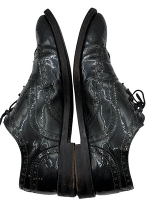 Church’s Deep Gray/Green Patent Leather Wingtip Brogue Oxfords – Size 40