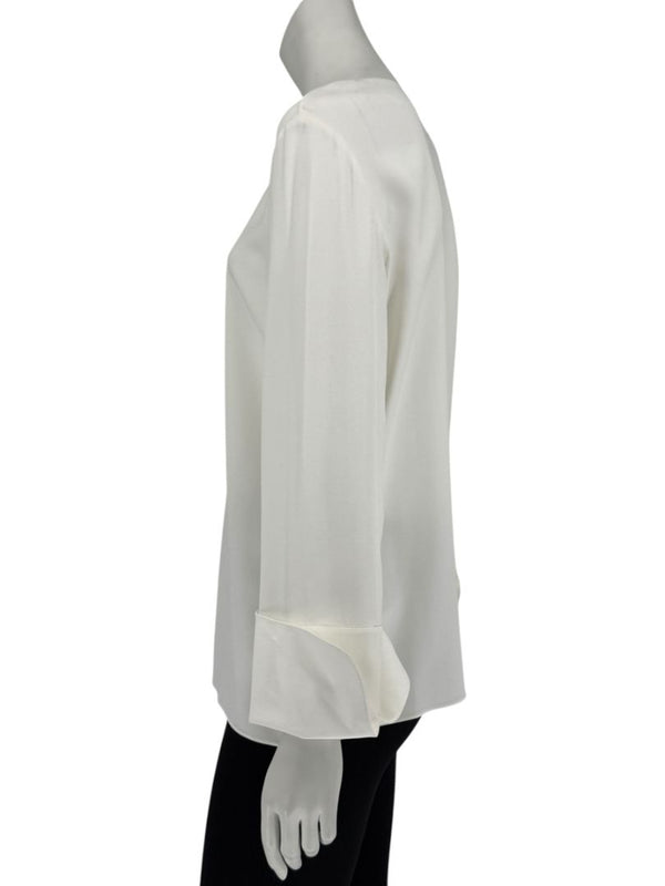 The Row Ivory Long Sleeve Blouse – Size 6