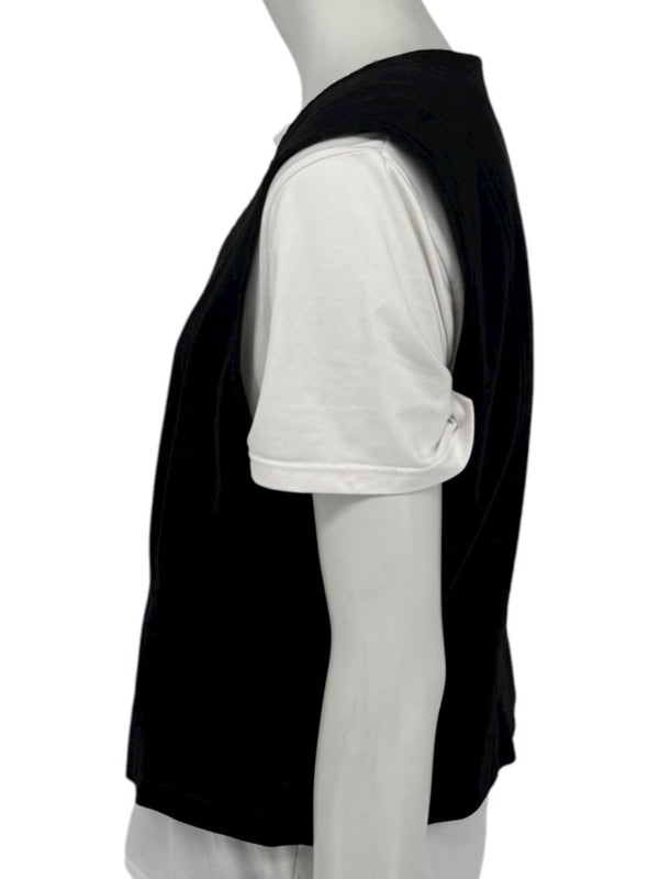 Dana B. and Karen Women’s Black Velvet Button-Front Vest – Size 12