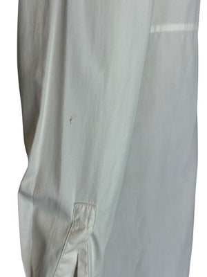 Givenchy Paris White Cotton Silk Button Down Shirt Blouse Women’s FR 42 US 10