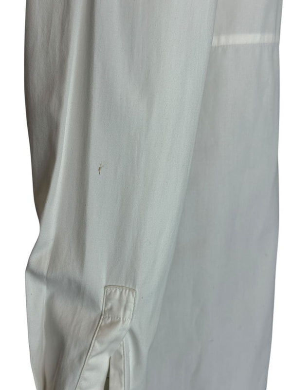 Givenchy Paris White Cotton Silk Button Down Shirt Blouse Women’s FR 42 US 10