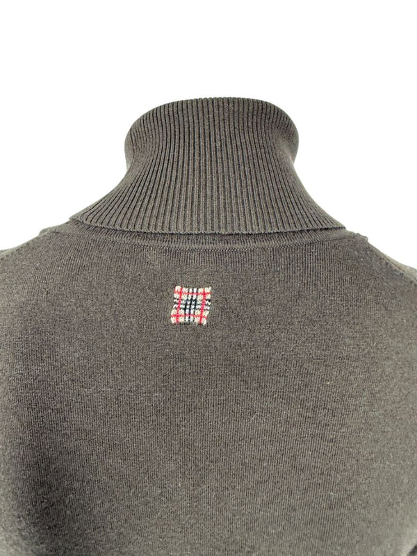 Burberry London Olive Silk-Wool-Cashmere Turtleneck Sweater – Size L