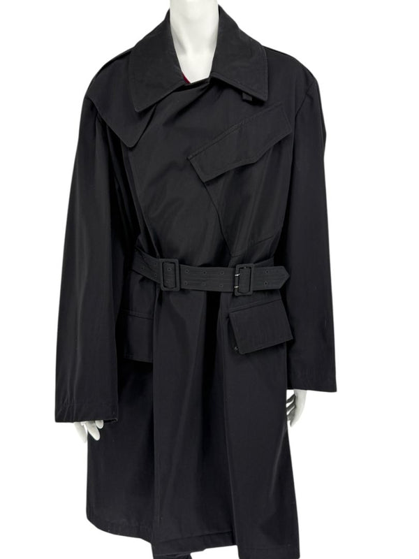 Jean Paul Gaultier Homme Black Belted Trench Coat – Size IT 50 / US 40
