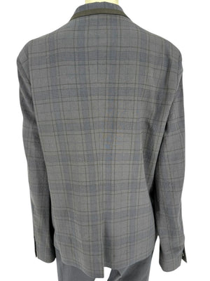Lanvin ♥ H&M Men’s Blue Plaid Wool Suit – Size EU 52 - Limited Edition – New with Tags