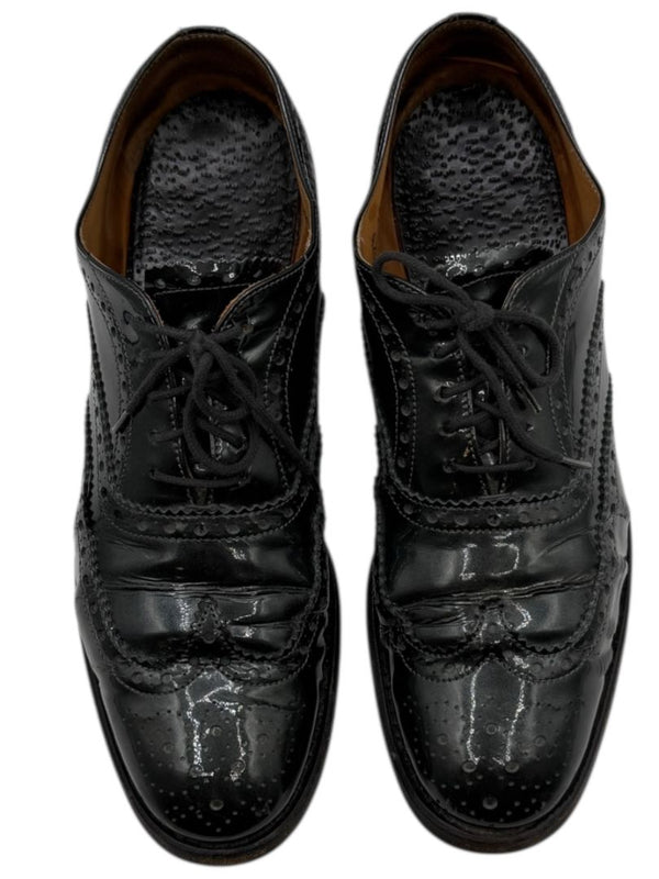 Church’s Deep Gray/Green Patent Leather Wingtip Brogue Oxfords – Size 40