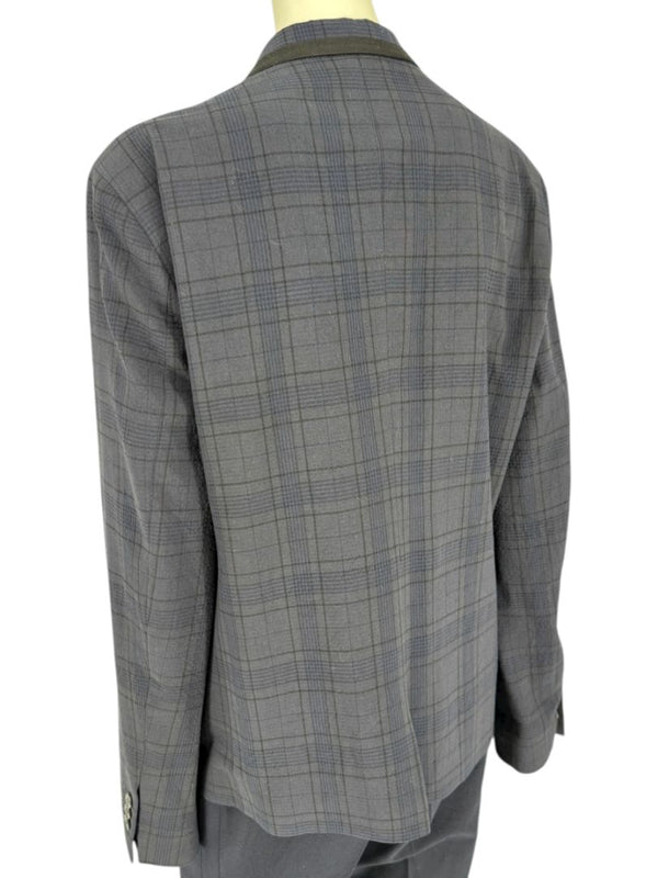 Lanvin ♥ H&M Men’s Blue Plaid Wool Suit – Size EU 52 - Limited Edition – New with Tags