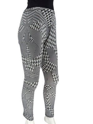 Alexander McQueen Graphic Patchwork Leggings – Size Medium