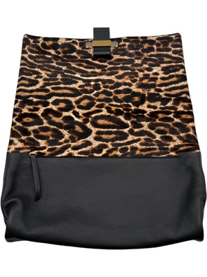 Lanvin Leopard Print Pony Hair Clutch