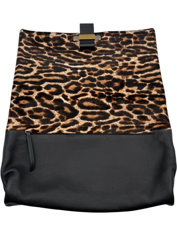 Lanvin Leopard Print Pony Hair Clutch