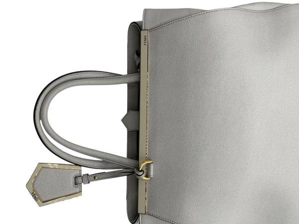 Fendi Vitello Elite 2Jours Tote in White